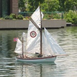 Sailing ship on calm waters